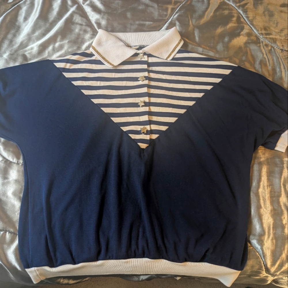 Navy Blue Short Sleeve Polo Shirt